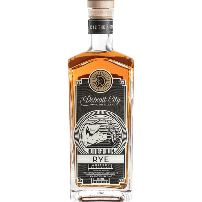 Detroit City Homegrown Rye Whiskey 750ml