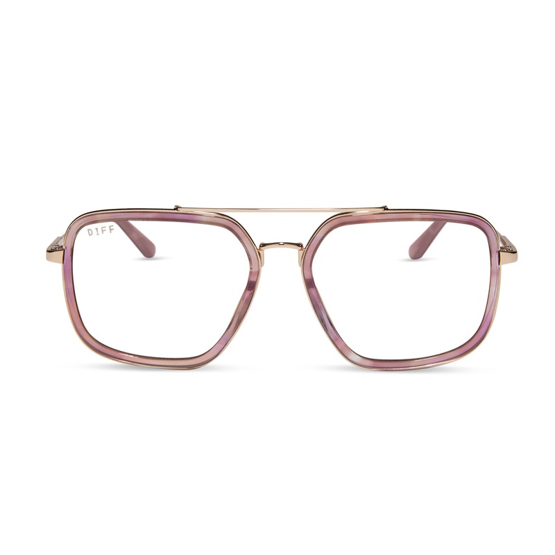 JORDAN - GOLD + FLEUR TORTOISE TEMPLE TIPS + GLASSES
