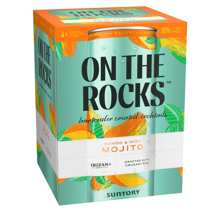 OTR On The Rocks Premium Cocktails Mango & Mint Mojito Can 4-Pack