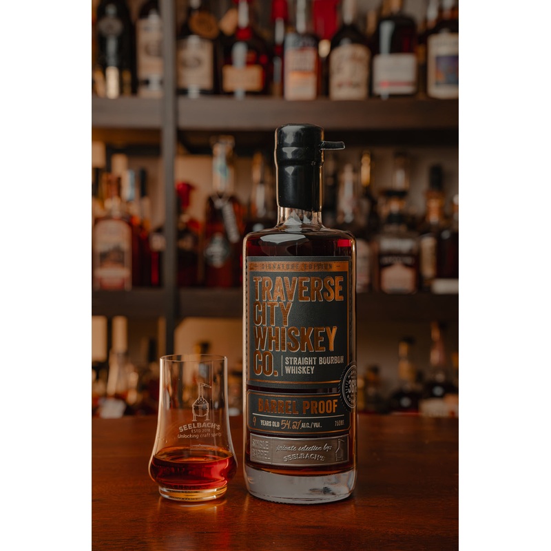 Traverse City Whiskey Co. Barrel Proof 9-Year Bourbon 108.4 proof - Selected by Seelbach's