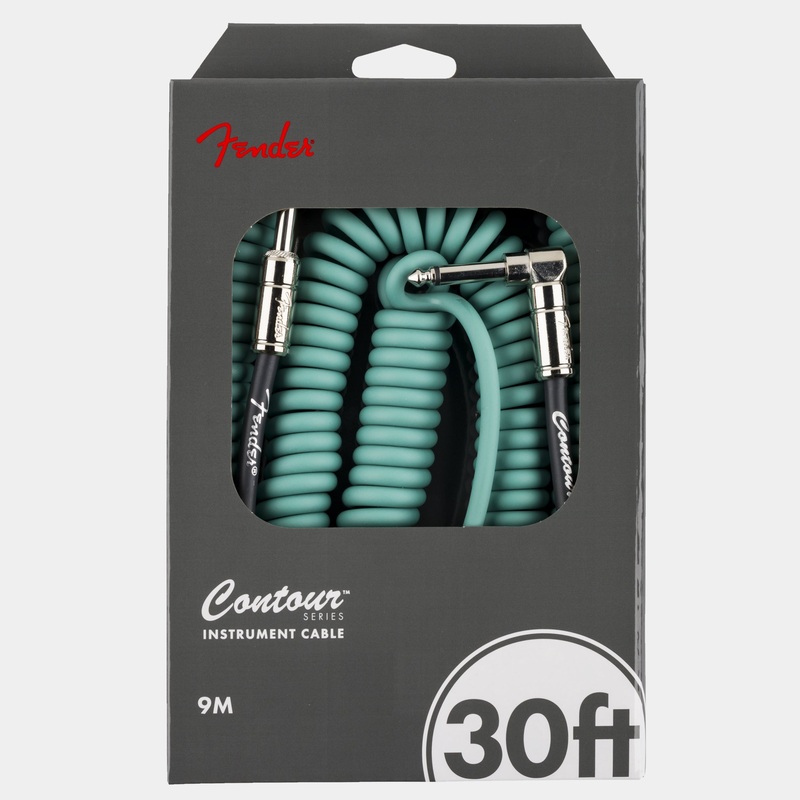 Fender Contour 30' Coiled Cable Sherwood Green