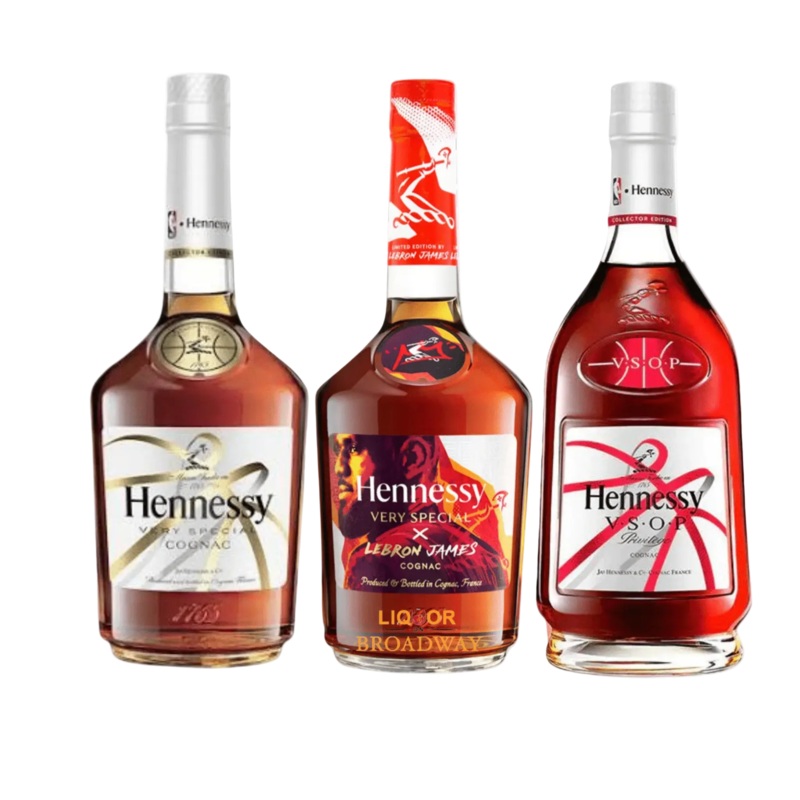 Hennessy VS Cognac 750ml Hennessy VS x LeBron James Cognac 750ml Hennessy VSOP NBA Cognac 750ml Bundle