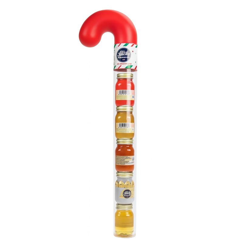 Ole Smoky Christmas Candy Cane Ornament 5Pk 50ML shots