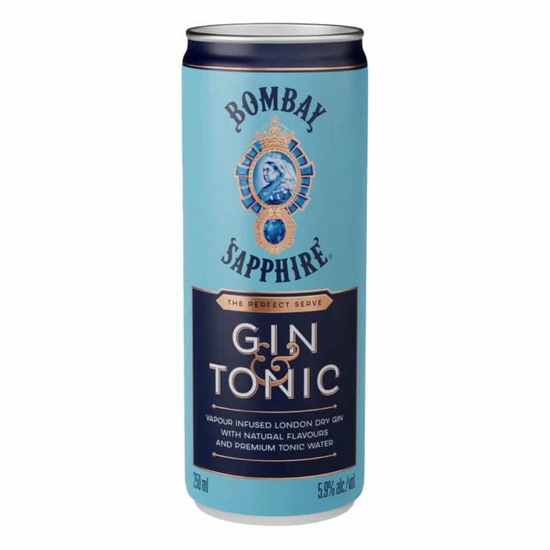 Bombay Sapphire Gin & Tonic Ready to Drink Canned Cocktail