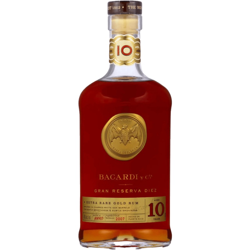 Bacardi Gran Reserva Diez 10 Year Old Rum 750ml