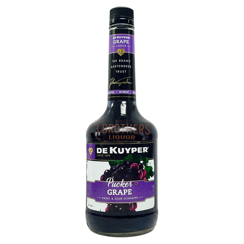 DeKuyper Pucker Grape Sweet & Sour Schnapps Liqueur