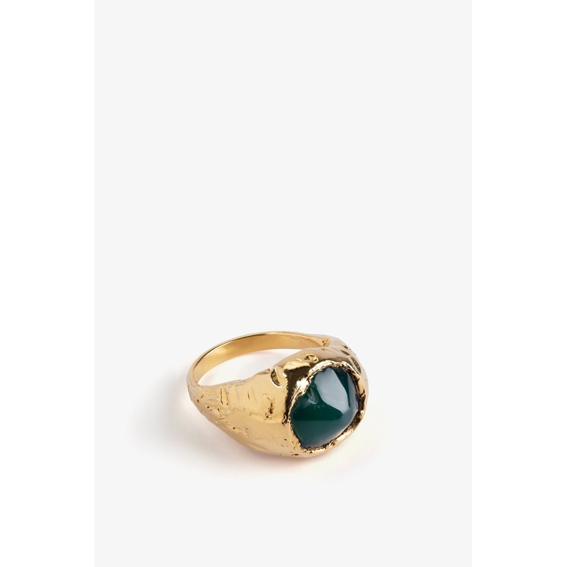 Jade Selena Ring in Gold