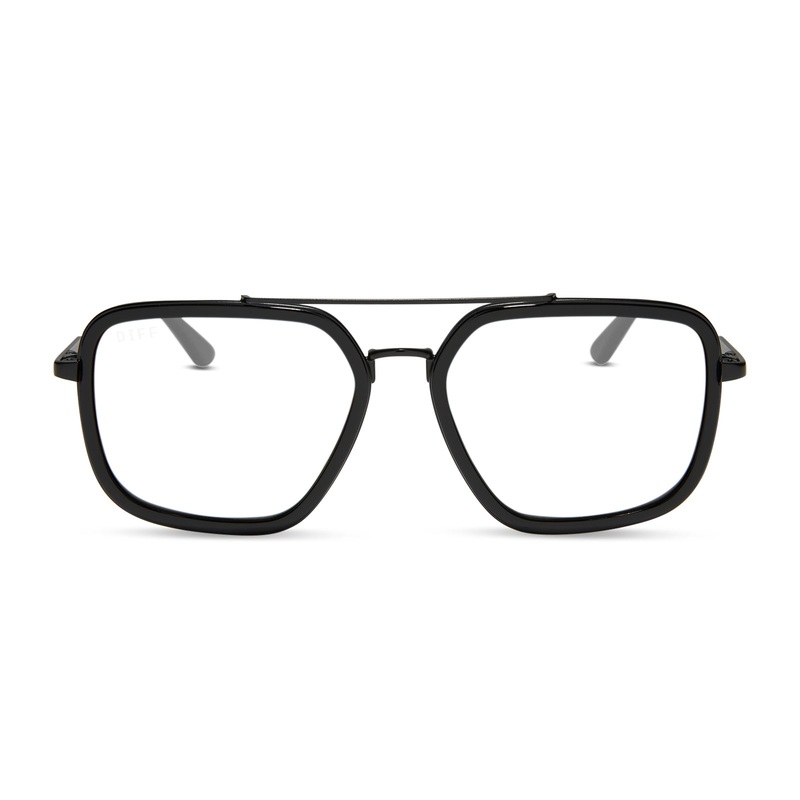 JORDAN - MATTE BLACK + BLACK TEMPLE TIPS + GLASSES
