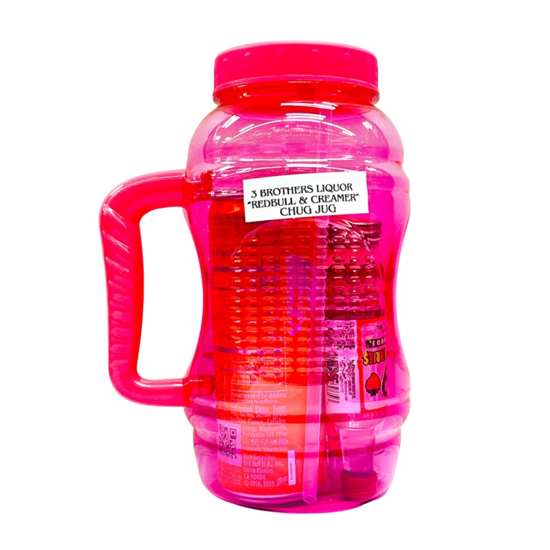 3 Brothers Liquor "Redbull & Creamer" Chug Jug Party Jug Alcohol Cocktail