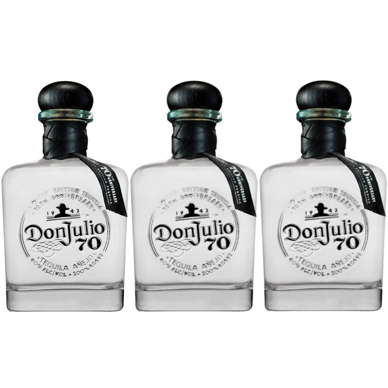 Don Julio 70 Aejo Claro Tequila 3 Bottles Bundle