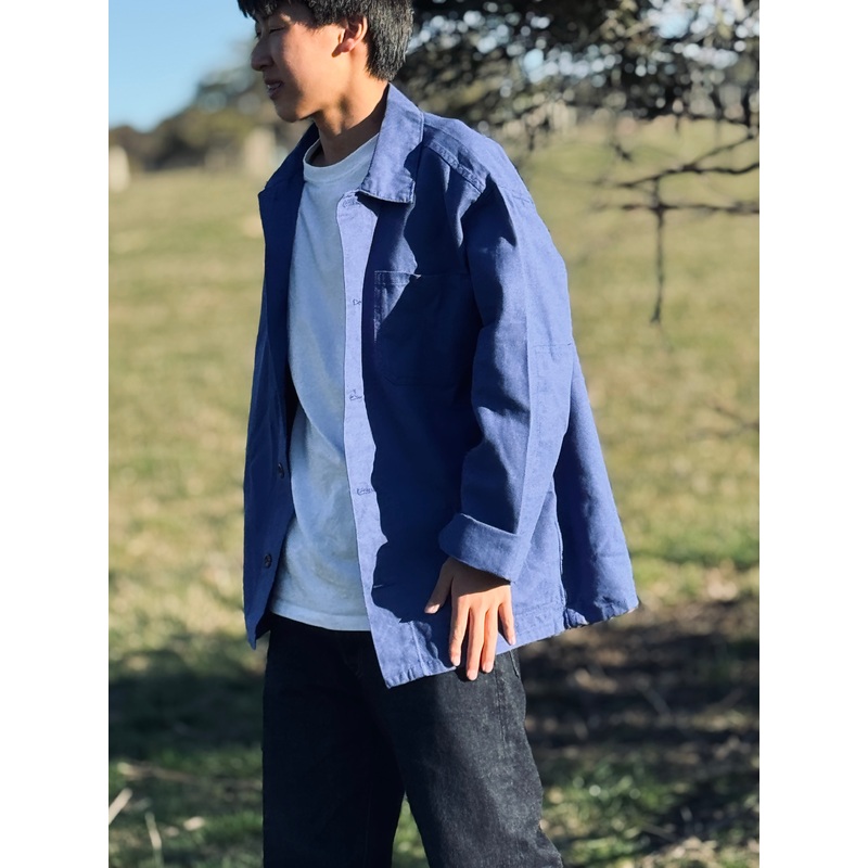 Uskees #3001 Button OverShirt Ultra Blue