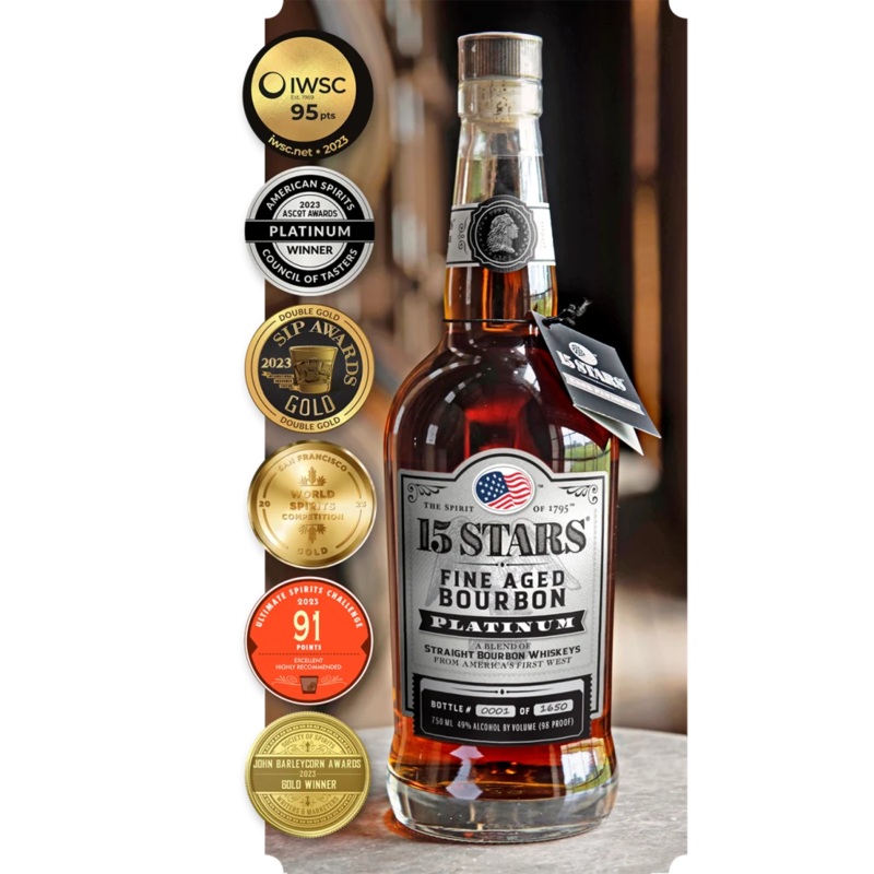 15 Stars Platinum Bourbon Whiskey
