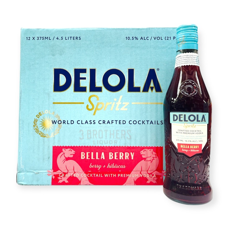 Delola Bella Berry Cocktail By Jennifer Lopez Full Case (12 x 375ML)