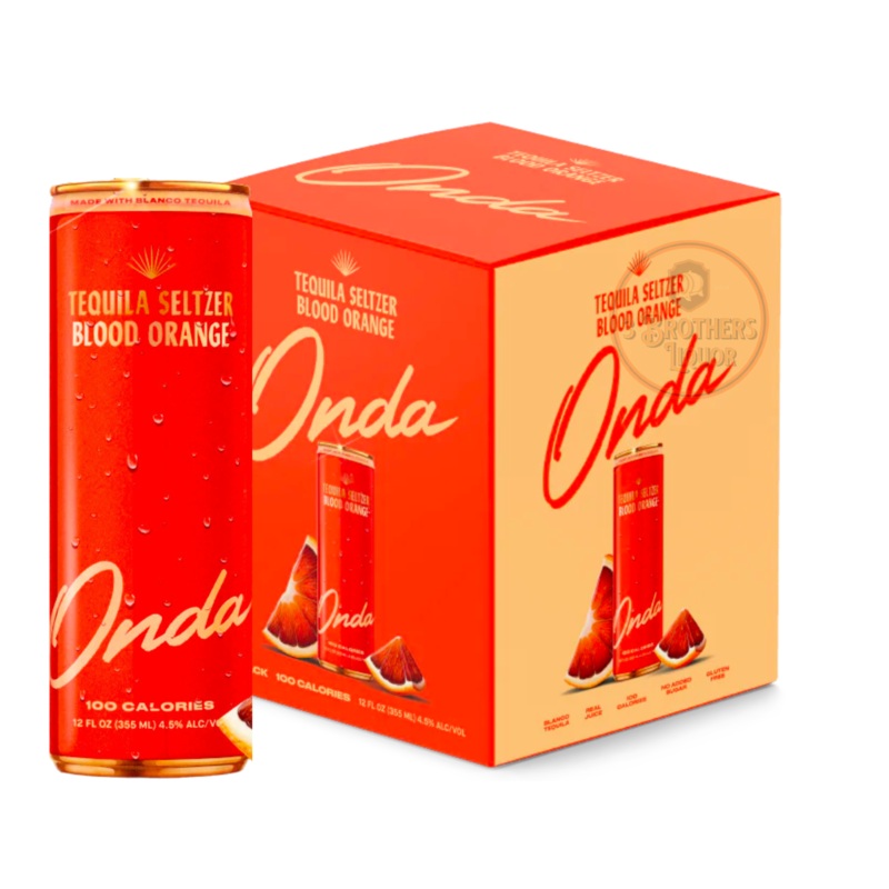 Onda Blood Orange Tequila Seltzer RTD 4PK By Shay Mitchell & Drake