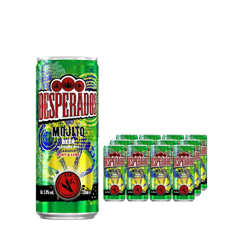 Desperados Mojito Can Mint & Lime Beer Multipack, 12 x 330 ml