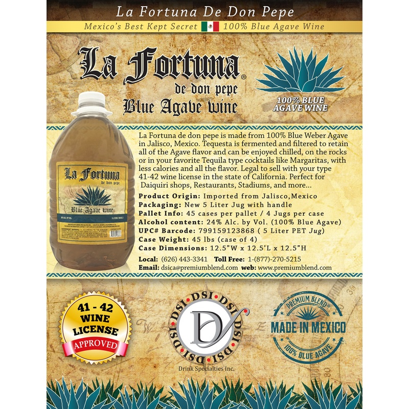 La Fortuna de Don Pepe (24% 1 Liter) - Gold Tequila