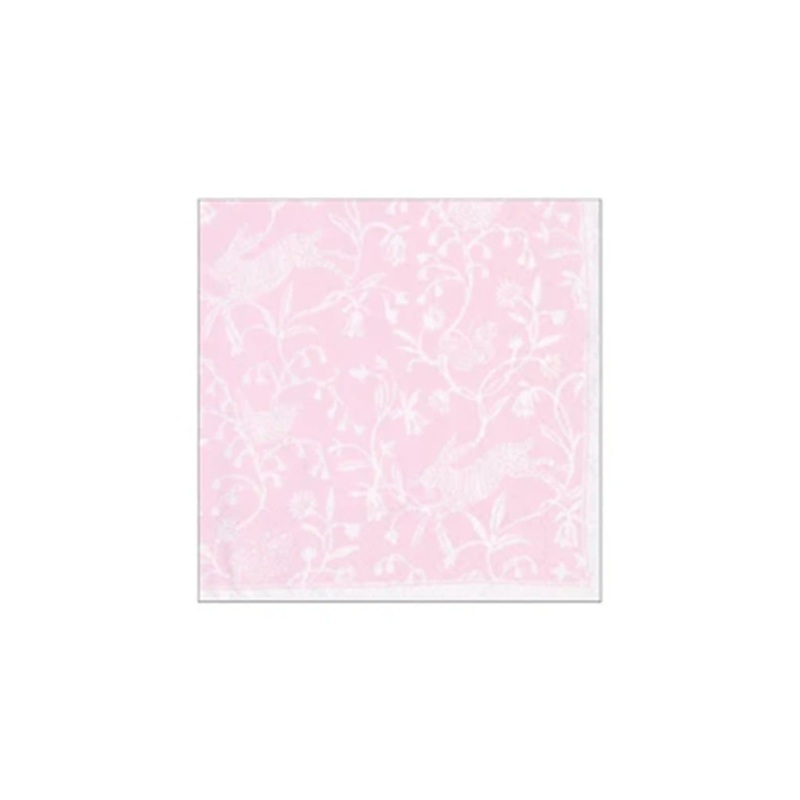 CASPARI HEDGEROW PETAL PINK COCKTAIL NAPKINS 20 COUNT