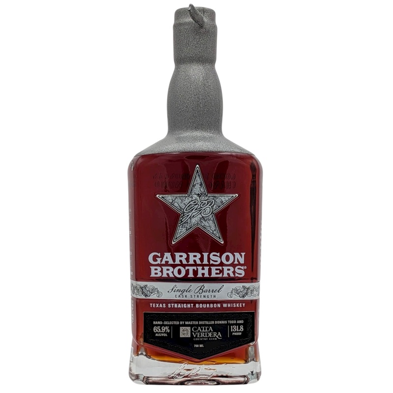 Garrison Brothers Cask Strength Single Barrel Texas Bourbon Whiskey Catta Verdera