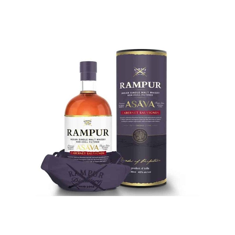 Rampur Asava Cabernet Sauvignon Classic Indian Red Wine Casks Single Malt Indian Whiskey Gift Set