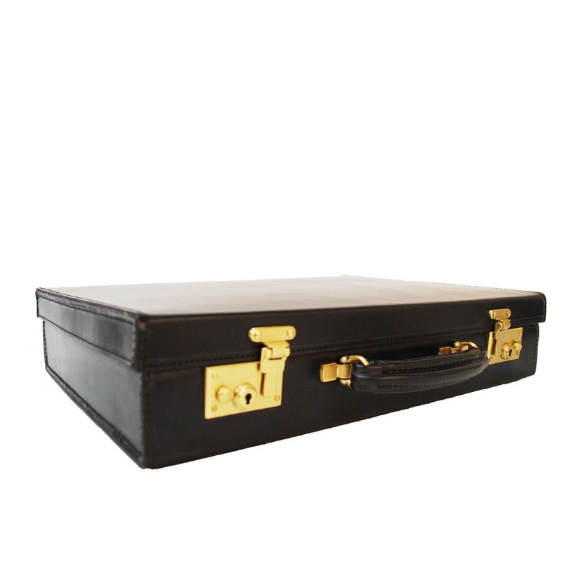 Bahrain | Attache Case | 4.5 Inch Lid Over Body Case | Bespoke | Hand Stitched | English Bridle Leather London Tan Bridle