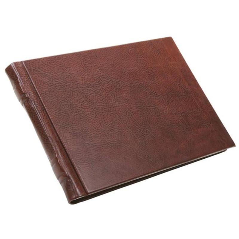 Guest Book | Large Format | Luxury Bespoke Hand Bookbinding | Custom Leather | Hand Marbled Lining | Made in England