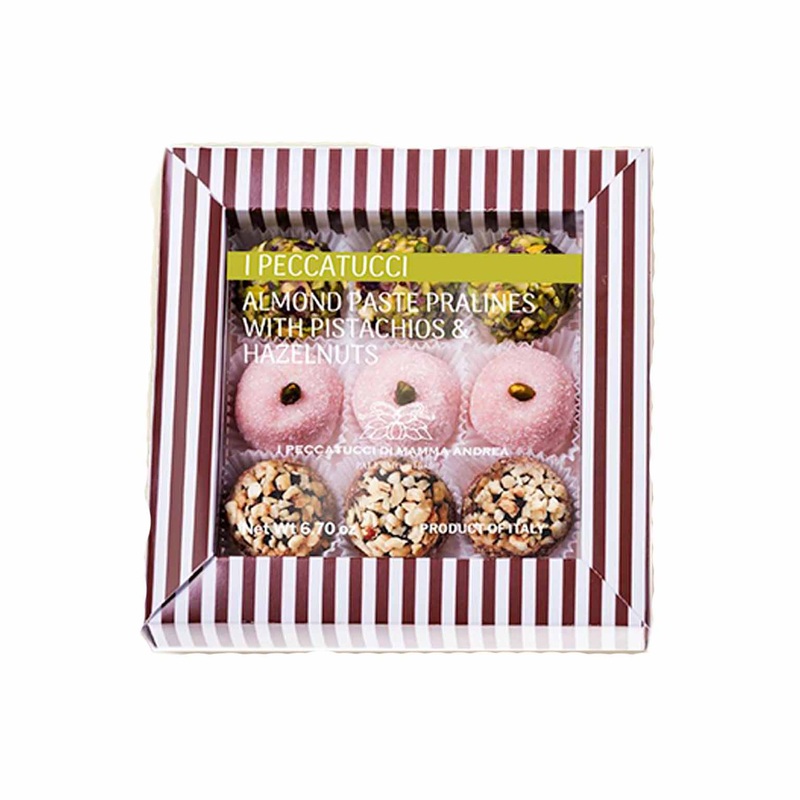 MAMMA ANDREA MARZIPAN PRALINES WITH PISTACHIOS AND HAZELNUT 6.7oz