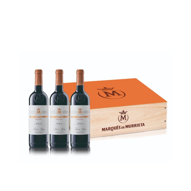 Marqus de Murrieta Reserva Rioja Three Bottle Wooden Case, 3 x 75 cl