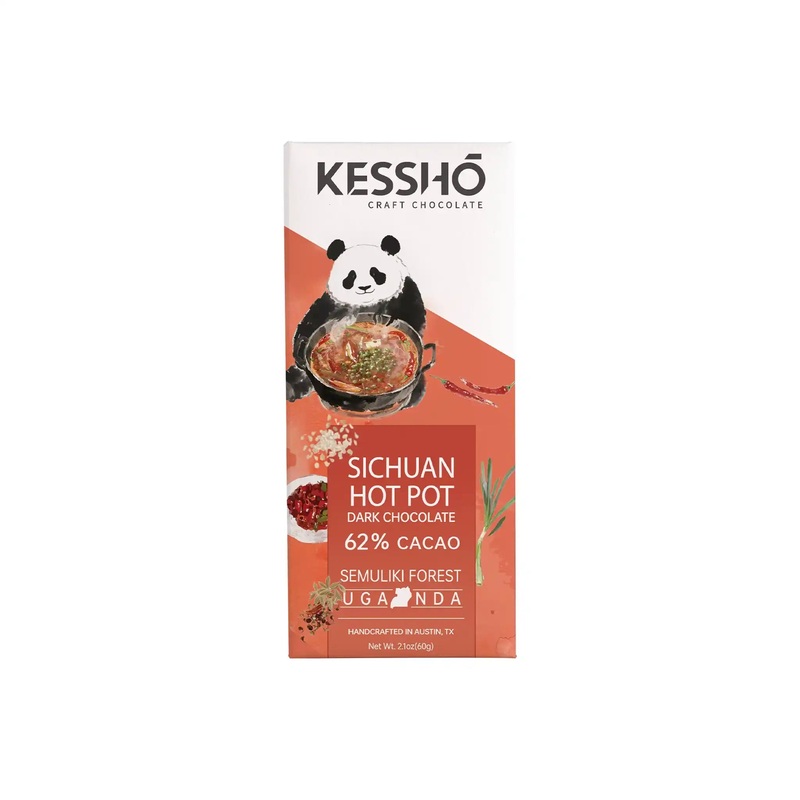 KESSHO SICHUAN HOT POT 62% DARK CHOCOLATE BAR 60g