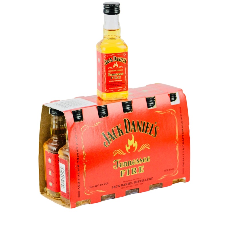 Jack Daniel's Tennessee Fire Cinnamon Liqueur 10 x 50 ml