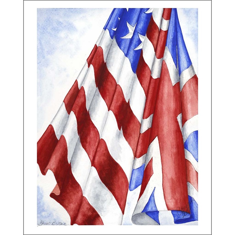 Flag Art | Great Britain | Numbered Print | Carole Moore Biggio | 10 by 14 Inches