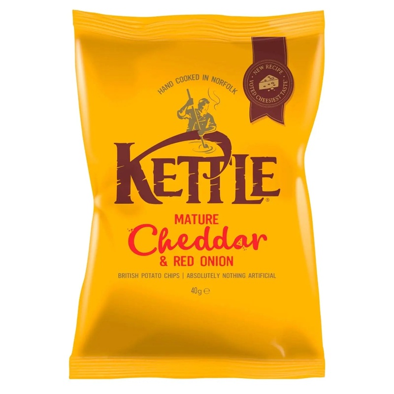 Kettle Chips Cheddar Cheese & Onion, 40 g,