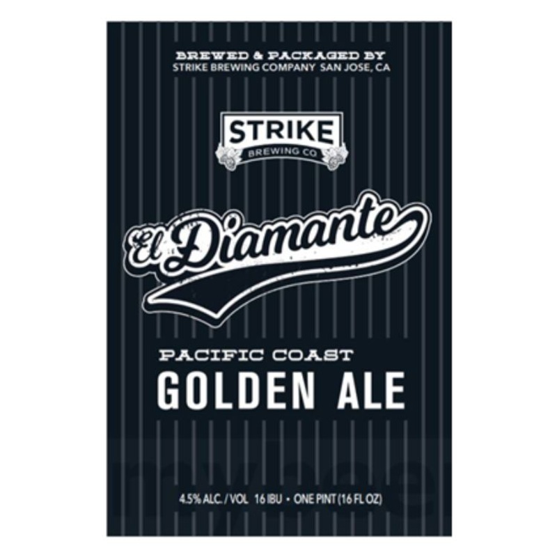 Strike Brewing "El Diamante" Mexican Lager - 16oz x 4