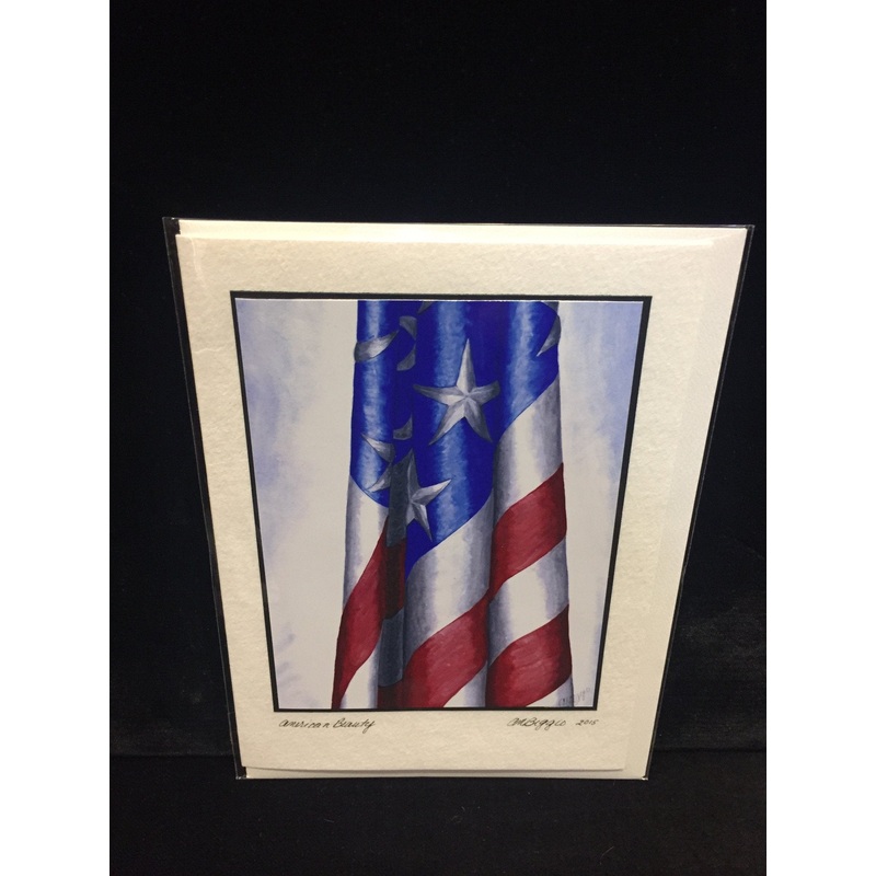Flag Art | American Beauty | Photo Card by Carole Moore Biggio | 5" x 7"