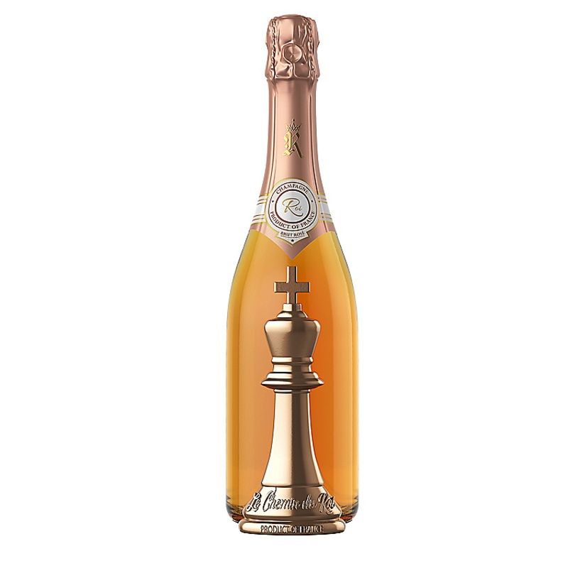 LE CHEMIN DU ROI CHAMPAGNE BRUT ROSE W/ WOODEN GIFT BOX 750ML