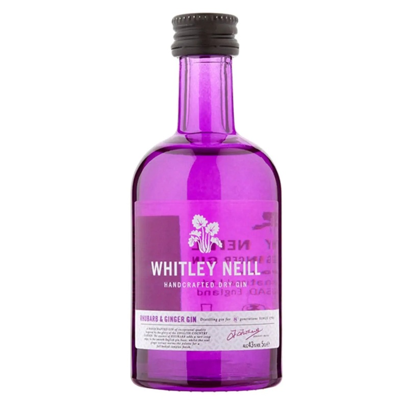 Whitley Neill Rhubarb & Ginger Gin Miniature, 5 cl