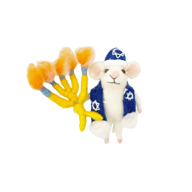 CODY FOSTER HAPPY HANUKKAH MOUSE ORNAMENT