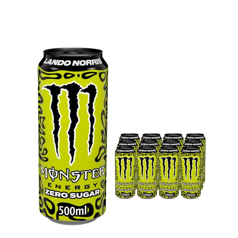 Monster Zero Sugar Lando Norris Energy Drink Can Multipack, 12 x 500 ml