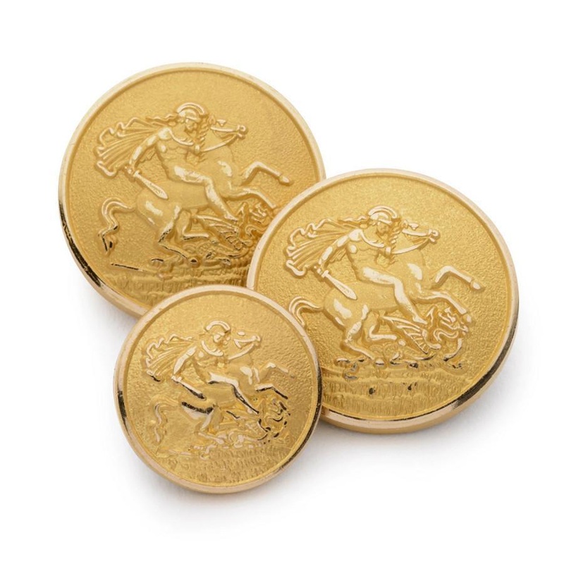 St George and The Dragon Blazer Button Sets | Gold Blazer Buttons | Gold Plated | Made in UK