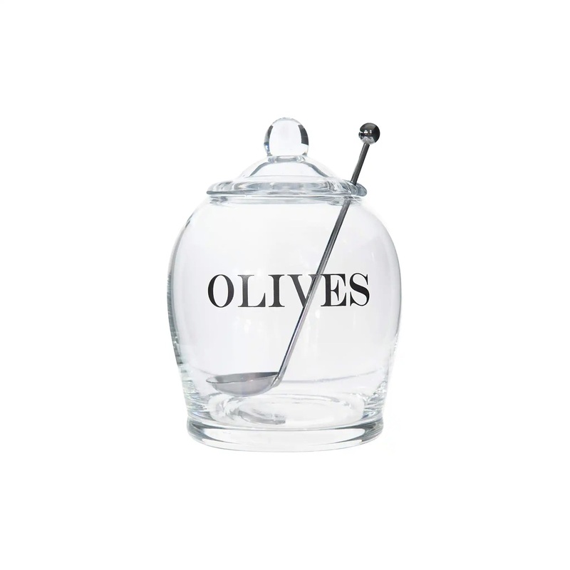 CREATIVE CO-OP OLIVE JAR WITH SPOON