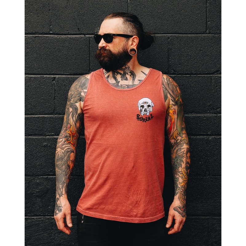 Skull Hand Tank Crimson- NO SMALL