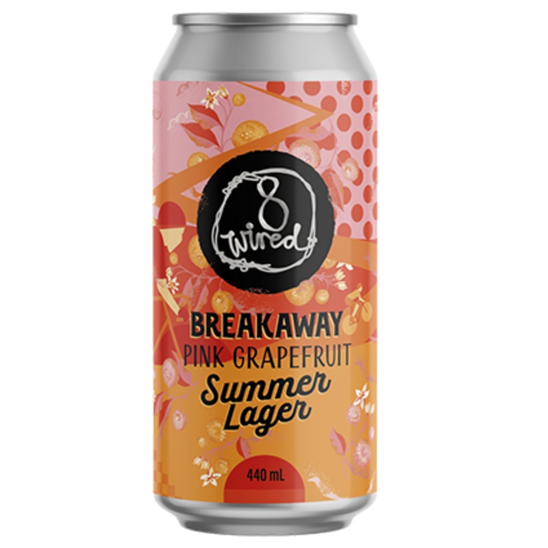 8 Wired Breakaway Pink Grapefruit Summer Lager 4% 440ml