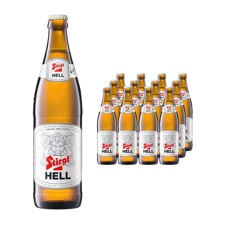 Stiegl Hell Lager Pils Bottle Multipack, 12 x 500ml
