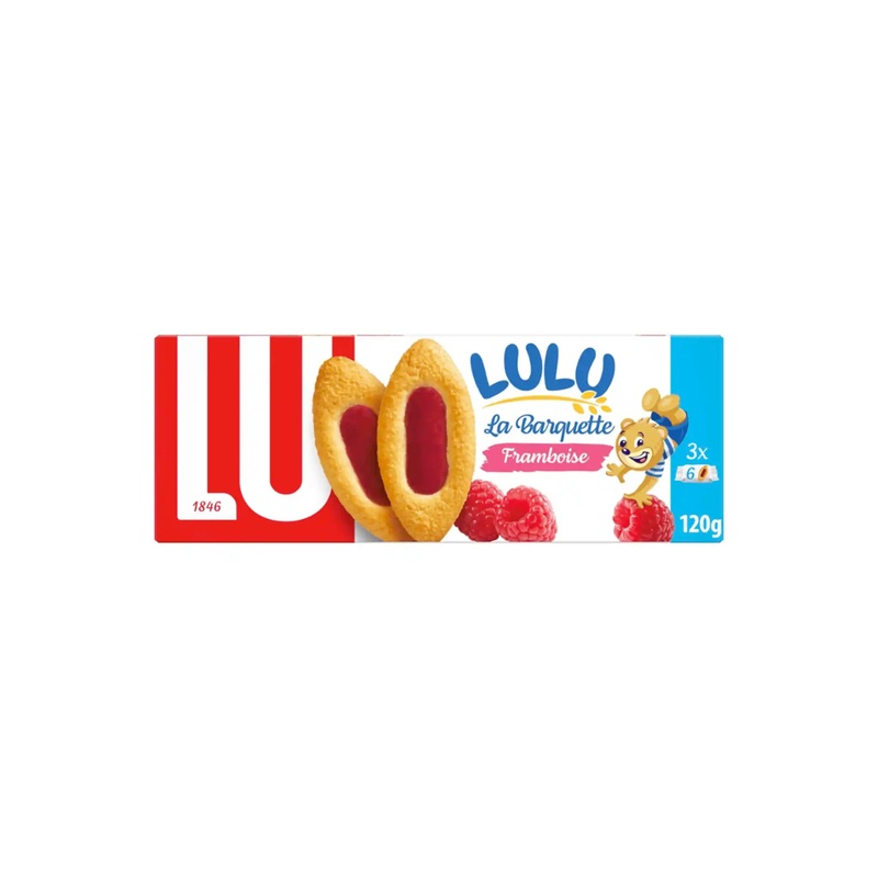 LU BARQUETTE RASPBERRY COOKIE 120g