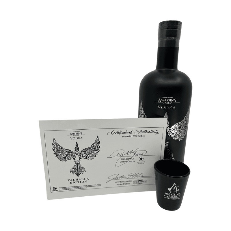 Assassin's Creed Vodka 'Valhalla Edition' Collectors Release with Certificate & Glass Gift Set