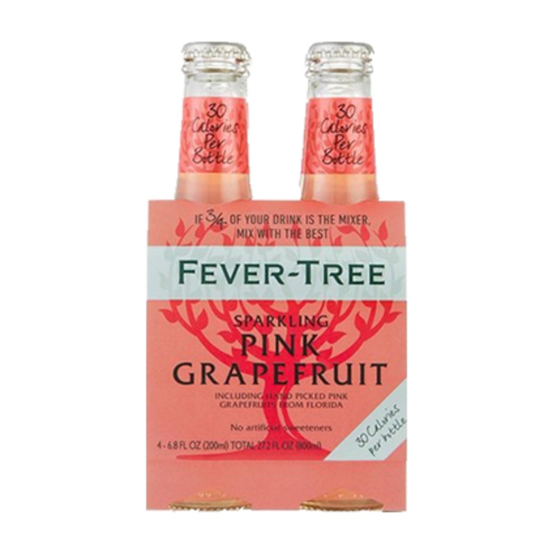 Fever Tree Pink Grapefruit Soda 200ml 4pk bottles