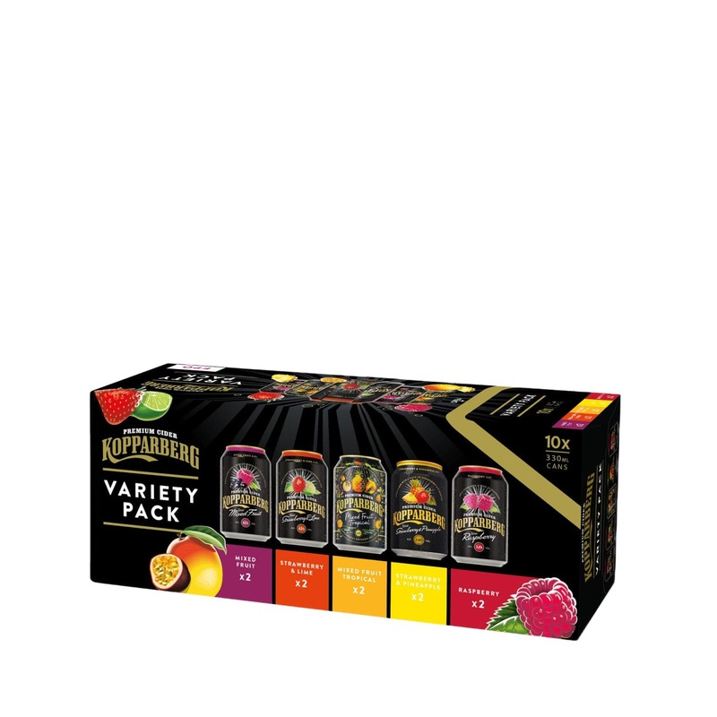 Kopparberg Fruit Cider Variety Mixed Case Can Multipack, 10 x 330 ml BBE 18/06/2026