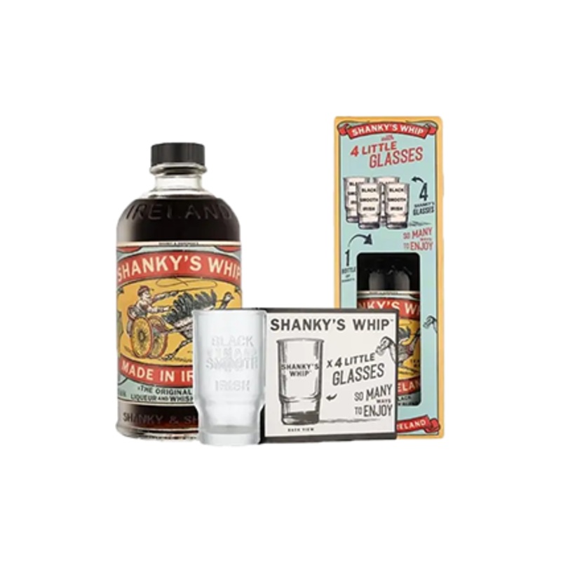 Shanky's Whip 700ml + 4 Shotglasses (due end April)