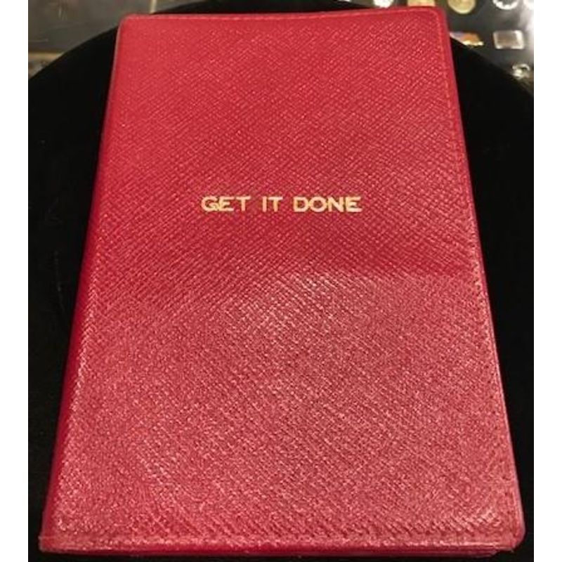 Crossgrain Refillable Leather Notebook, 6x3, "Get It Done"