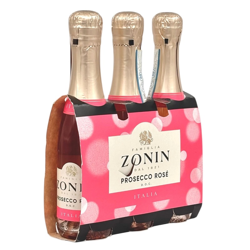 Zonin Prosecco Sparkling Ros 3 x 187 ml