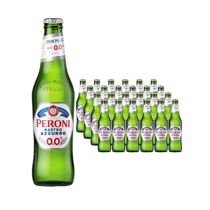 Peroni Nastro Azzurro 0.0 Alcohol Free Beer Multipack, 24 x 330 ml